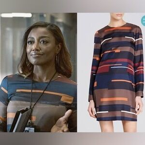 Theory Cepeda Silk Multicolor Dress